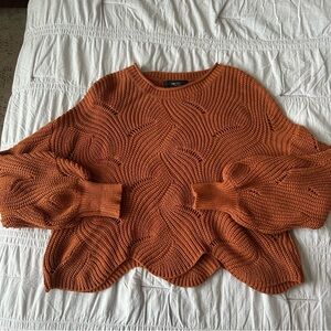 Burnt Orange Knit Sweater